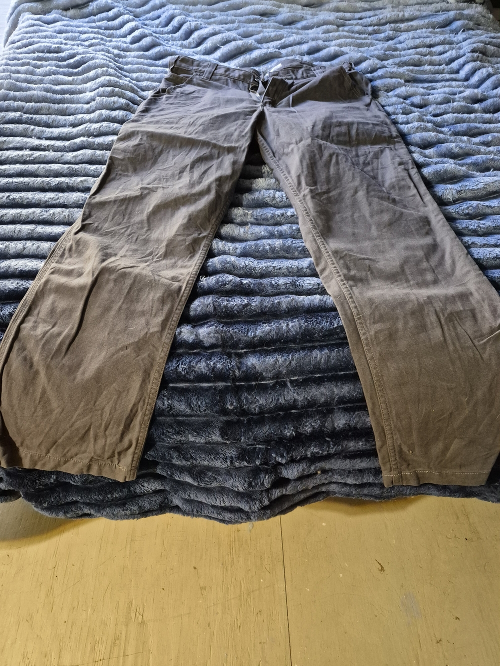 Carhartt Men's Brown Grey Straight-Leg Chinos